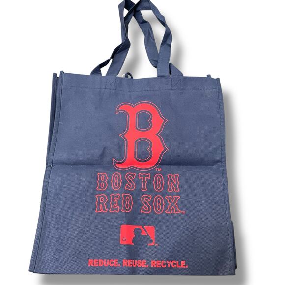 Boston Red Sox Reusable Bag MLB Baseball FOCO Shopping Grocery Gym School Blue - Picture 6 of 9